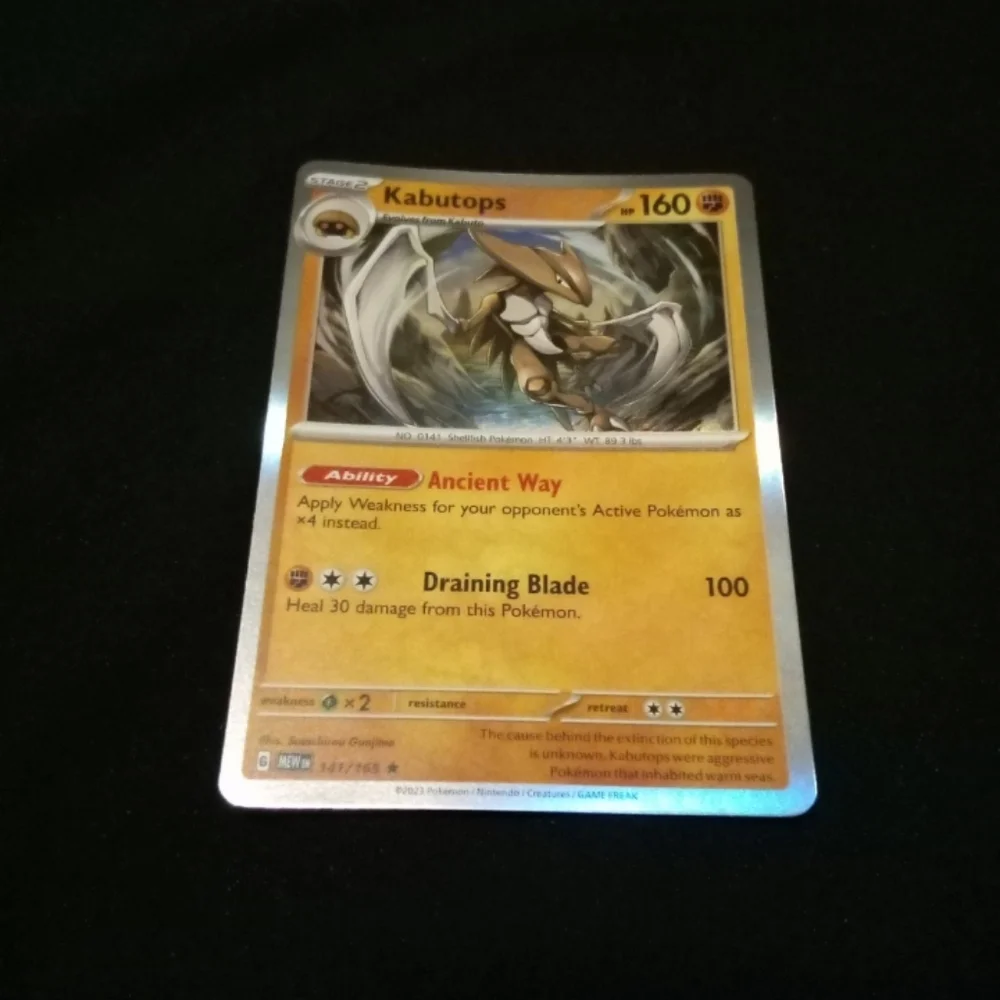 Pokemon Kabutops 141/165 Scarlet & Violet 151 Rare Reverse Holo